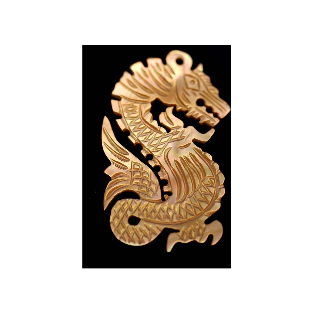 Perlmutt-Drachen-Anhänger