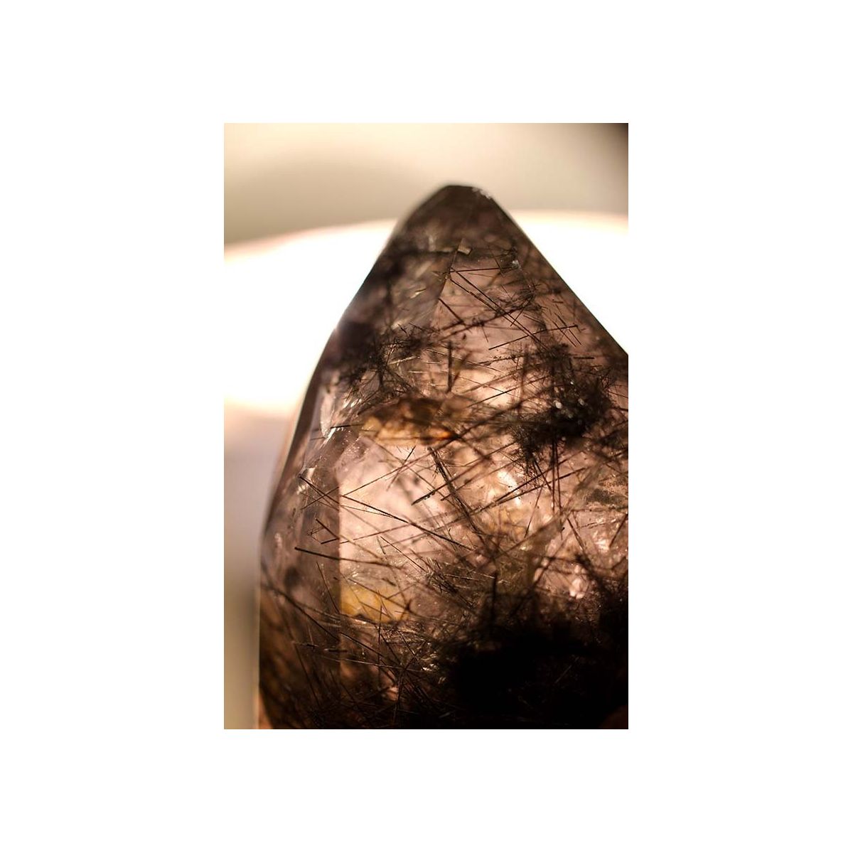 Rauch-Rutilquarz-Energiekristall