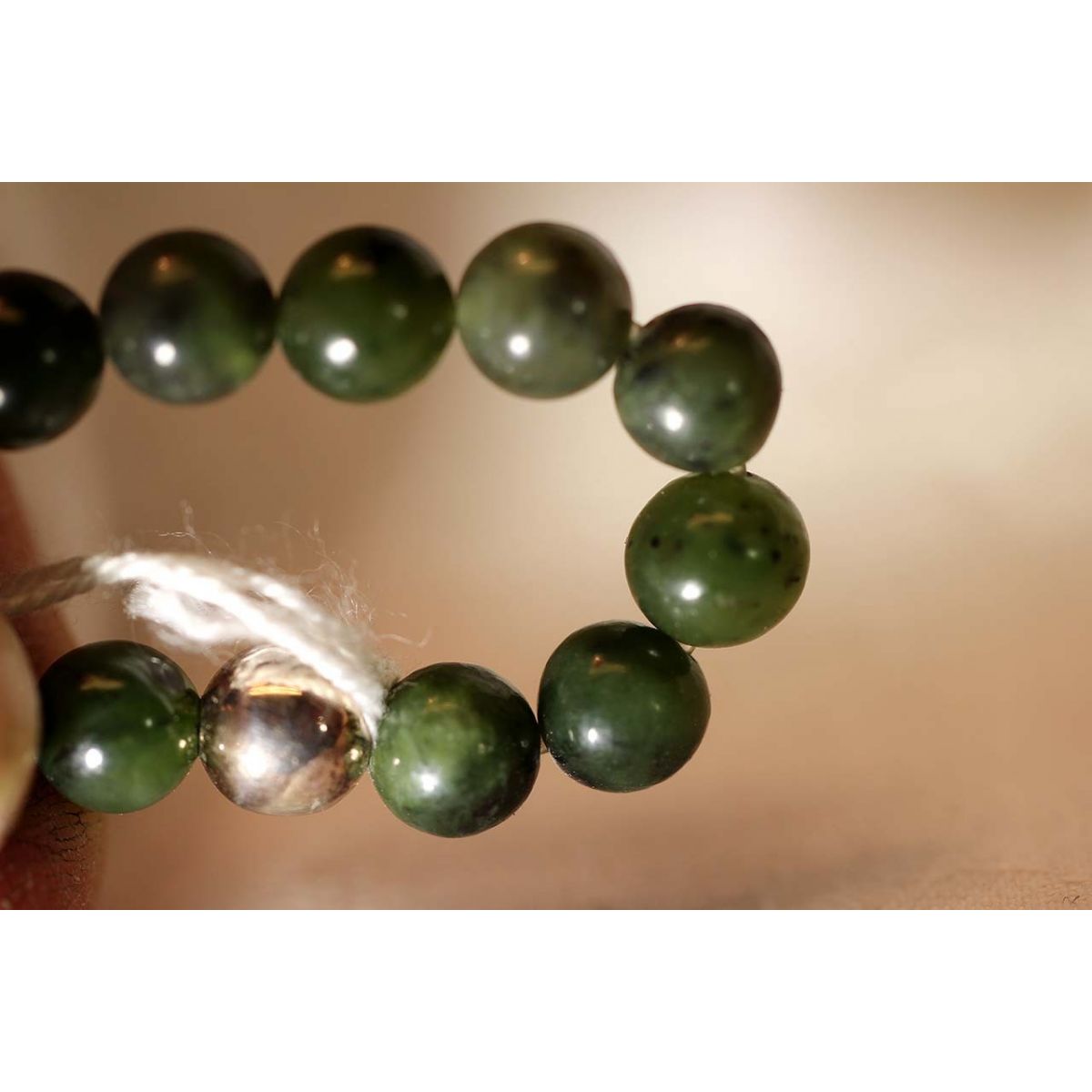 Armband, Jade, grün
