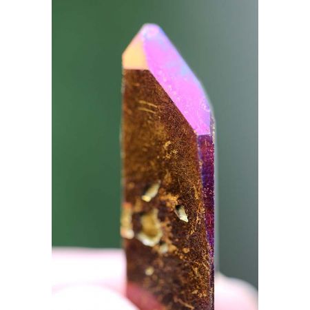 Aura-Titanium(dunkel), BK-Doppelender-Energiekristall