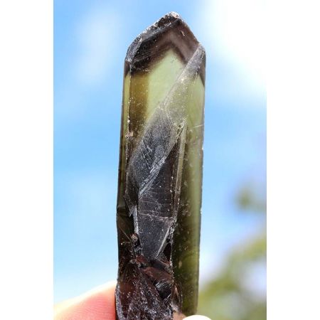 Grünes Gold+Rauchfächerphantome-Energiekristall(male)