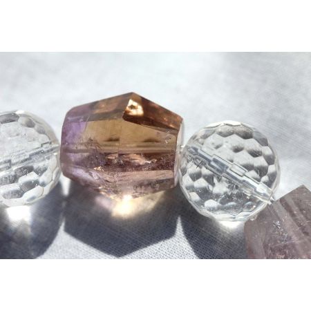 Bergkristall-/Ametrin-Energie-Kristall-Armband