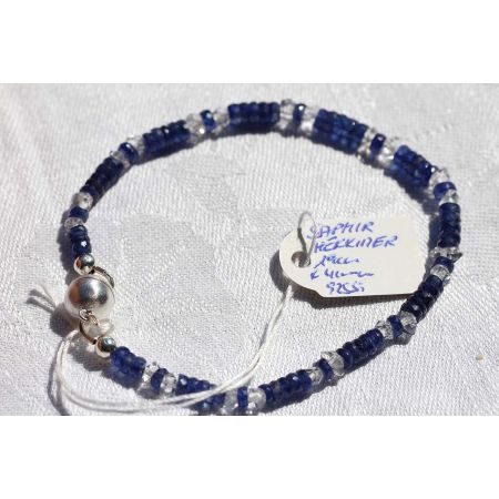 Blue - Saphire / Herkimer - Energie - Armband