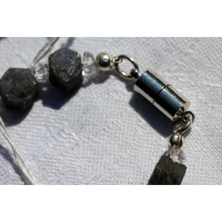 Herkimer + Saphire + Meteoritkugeln - Energiearmband