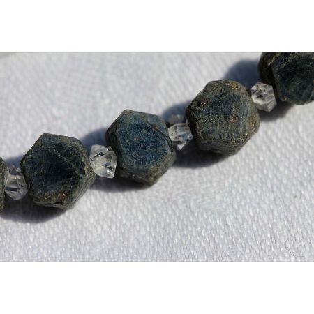 Herkimer + Saphire + Meteoritkugeln - Energiearmband