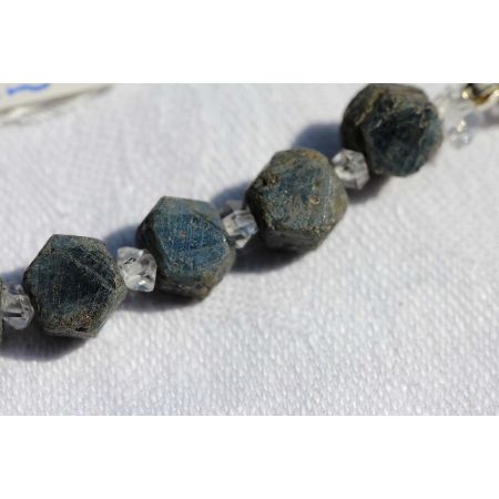 Herkimer + Saphire + Meteoritkugeln - Energiearmband