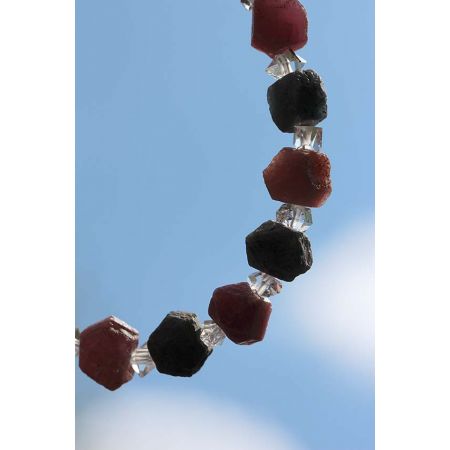 Rubin/Saphir/Herkimer-Energie Armband