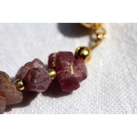 Rubinaggregate-Energie Armband