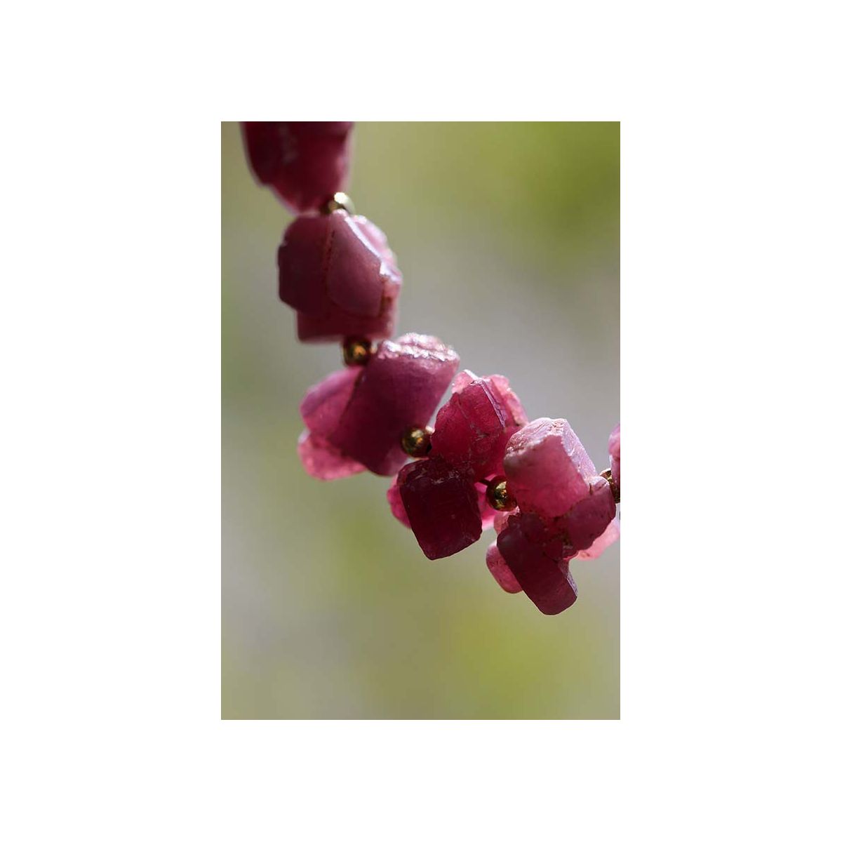 Rubinaggregate-Energie Armband