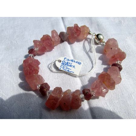 ROSA-Quarz+Rubin+Herkimer-Energie Armband