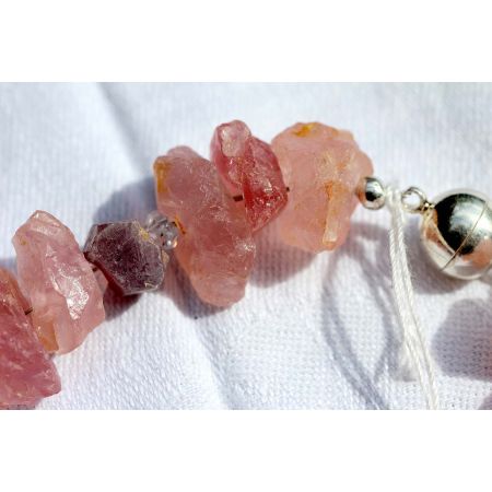 ROSA-Quarz+Rubin+Herkimer-Energie Armband