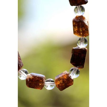 Dravit + Bergkristall-Energie-Armband