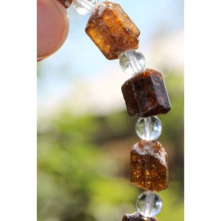 Dravit + Bergkristall-Energie-Armband