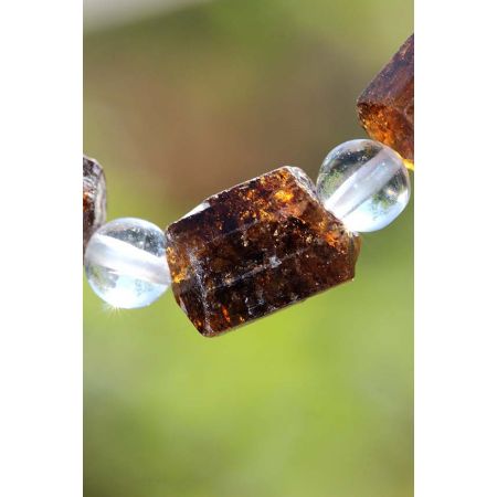 Dravit + Bergkristall-Energie-Armband