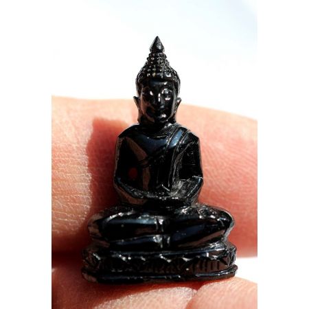 Mini-Schörl-Medizin-Buddha, sitzend