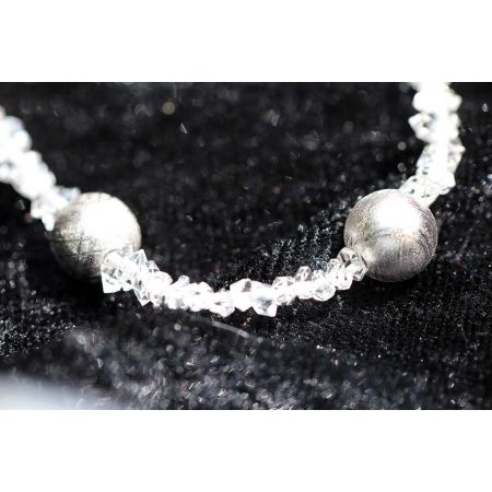 Herkimer + Meteoritkugel- Energiearmband