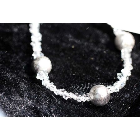 Herkimer + Meteoritkugel- Energiearmband