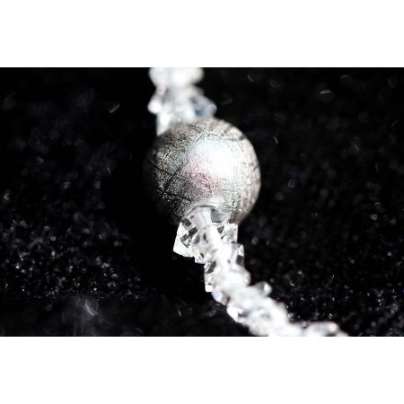 Herkimer + Meteoritkugel- Energiearmband