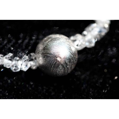 Herkimer + Meteoritkugel- Energiearmband