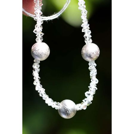 Herkimer + Meteoritkugel- Energiearmband