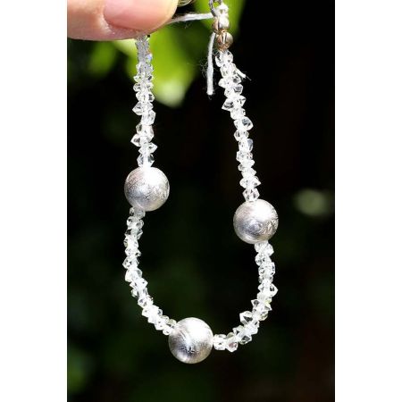 Herkimer + Meteoritkugel- Energiearmband