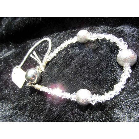 Herkimer + Meteoritkugel- Energiearmband