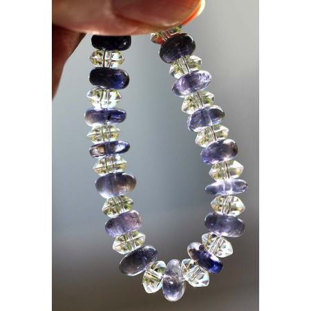 Iolith - Bergkristall Energiearmband