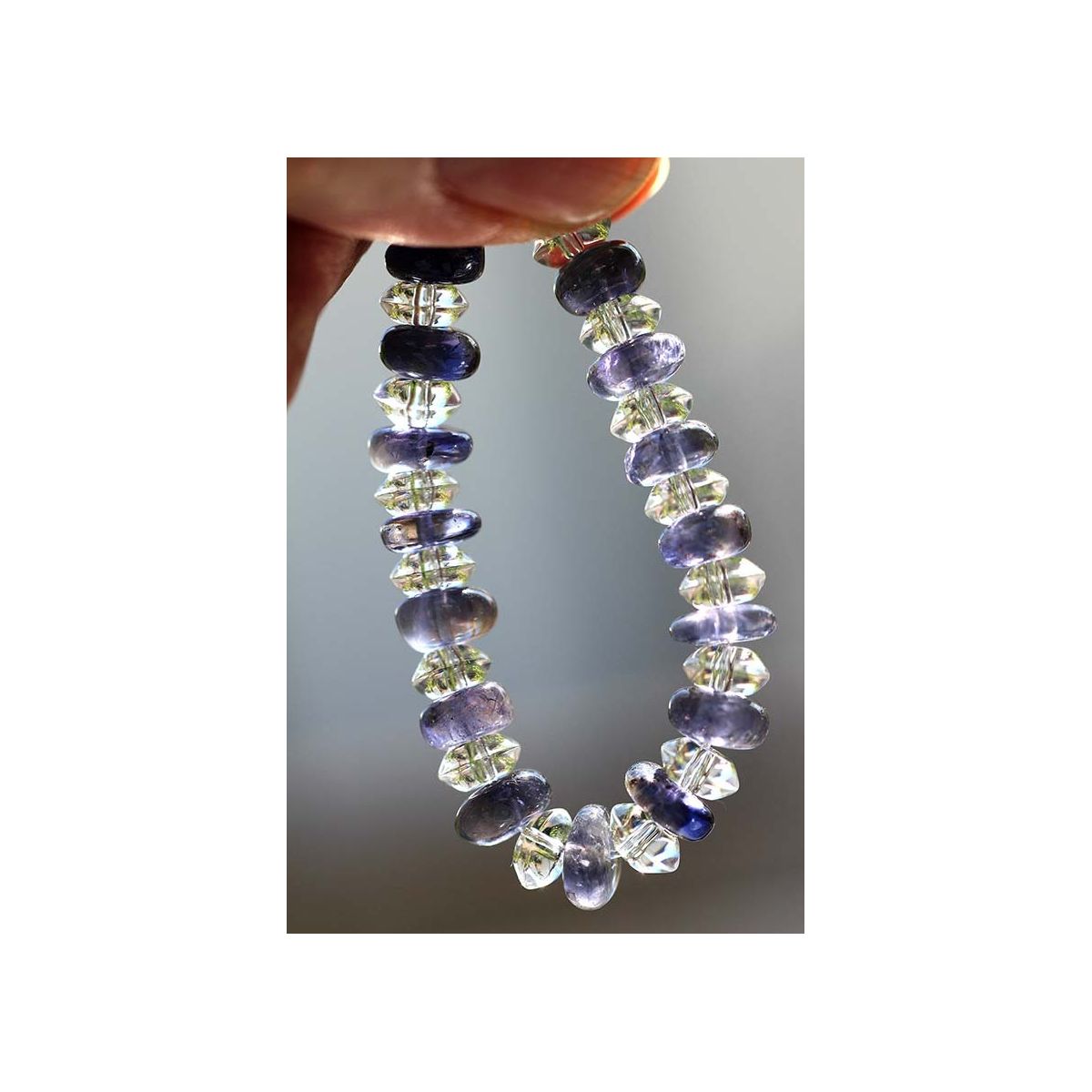 Iolith - Bergkristall Energiearmband