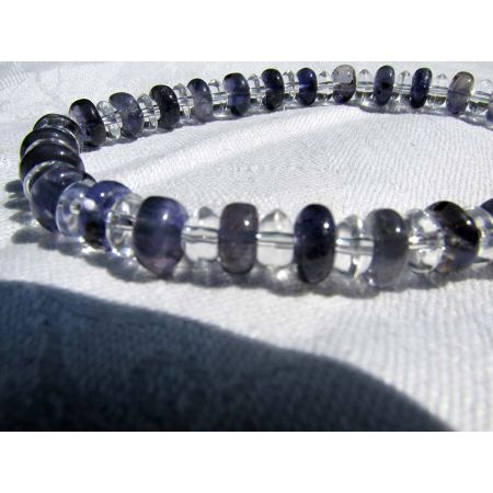 Iolith - Bergkristall Energiearmband