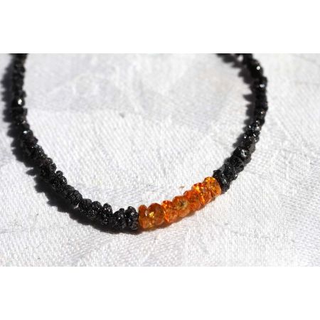 Schwarze Diamanten + Gelbe Saphire Energiearmband