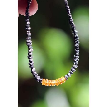 Schwarze Diamanten + Gelbe Saphire Energiearmband