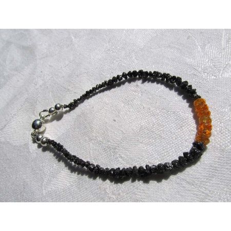 Schwarze Diamanten + Gelbe Saphire Energiearmband