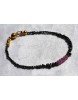Schwarze Diamanten + Pink Saphire Energiearmband