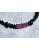 Schwarze Diamanten + Pink Saphire Energiearmband