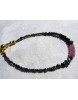 Schwarze Diamanten + Pink Saphire Energiearmband