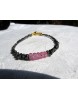 Schwarze Diamanten + Pink Saphire Energiearmband