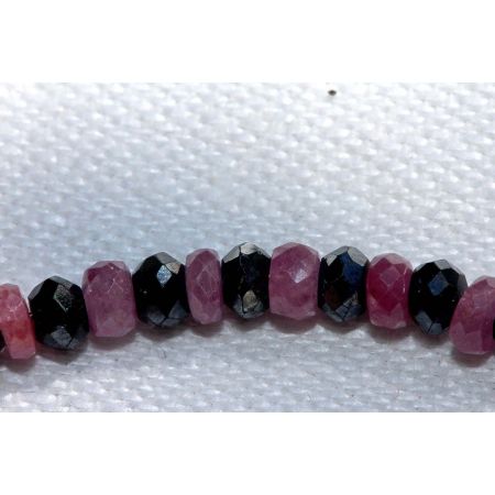 Pink Saphire + schwarze Spinelle Energiearmband