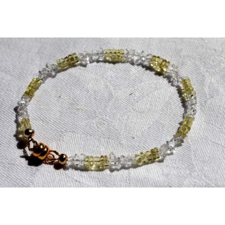 Herkimer+Lemonquarz Energiearmband, powerful healer