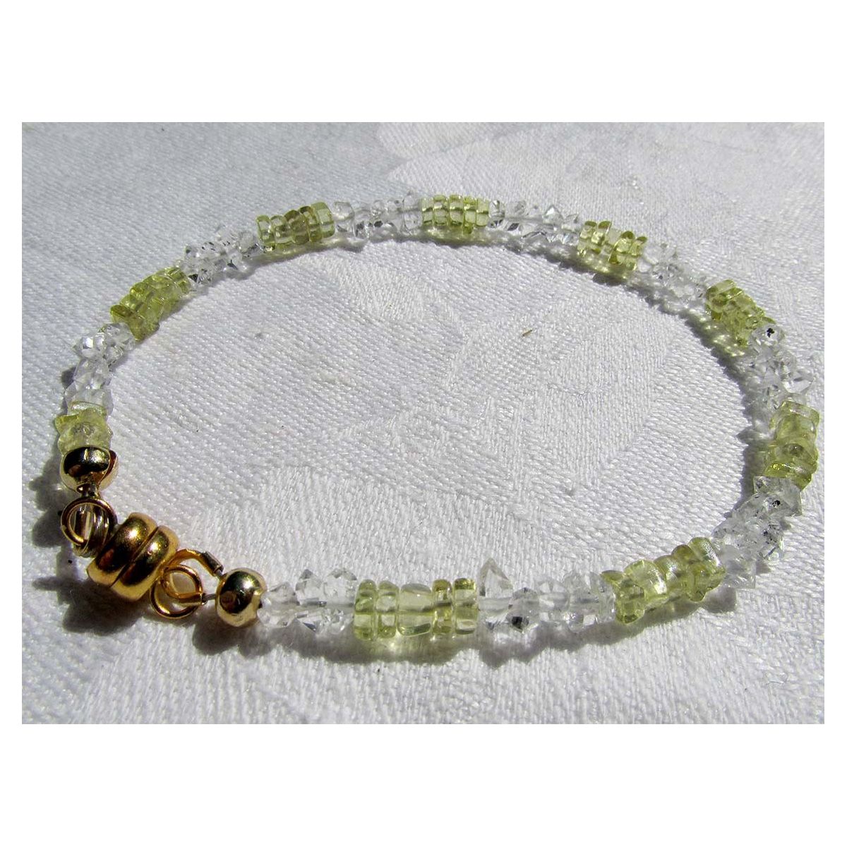 Herkimer+Lemonquarz Energiearmband, powerful healer