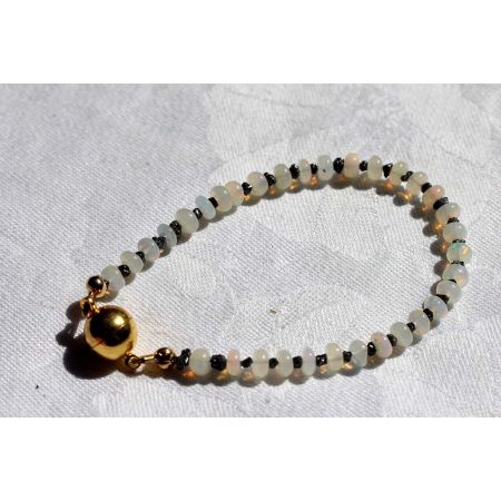 Schwarze Diamanten+WELO - Energiearmband