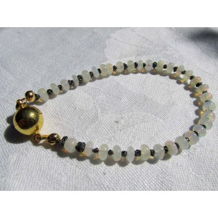 Schwarze Diamanten+WELO - Energiearmband