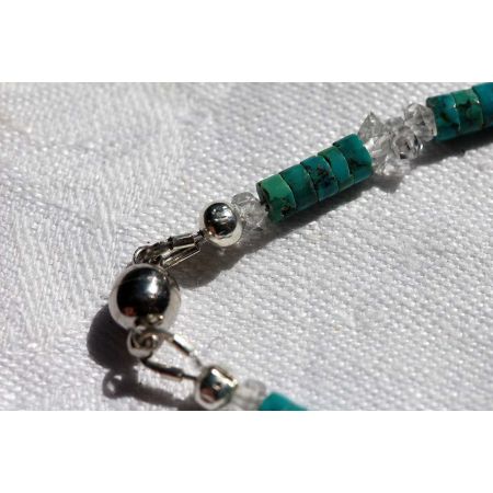 Herkimer+Türkis Energiearmband, powerful healer