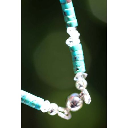 Herkimer+Türkis Energiearmband, powerful healer