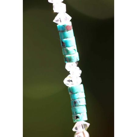 Herkimer+Türkis Energiearmband, powerful healer