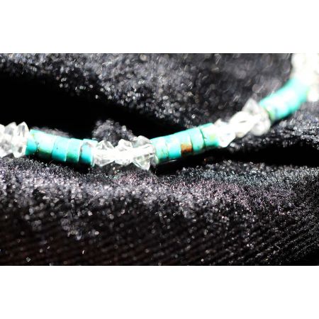 Herkimer+Türkis Energiearmband, powerful healer