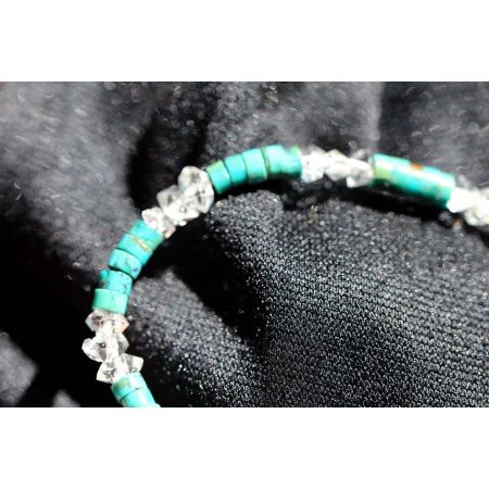 Herkimer+Türkis Energiearmband, powerful healer