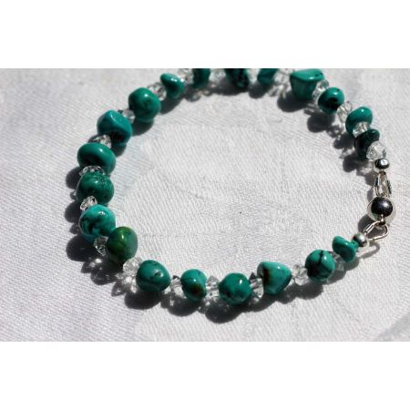 Herkimer + Türkis Energiearmband, powerful healer