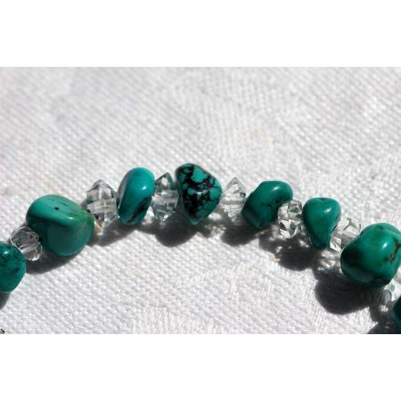 Herkimer + Türkis Energiearmband, powerful healer