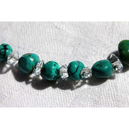 Herkimer + Türkis Energiearmband, powerful healer