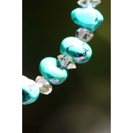 Herkimer + Türkis Energiearmband, powerful healer